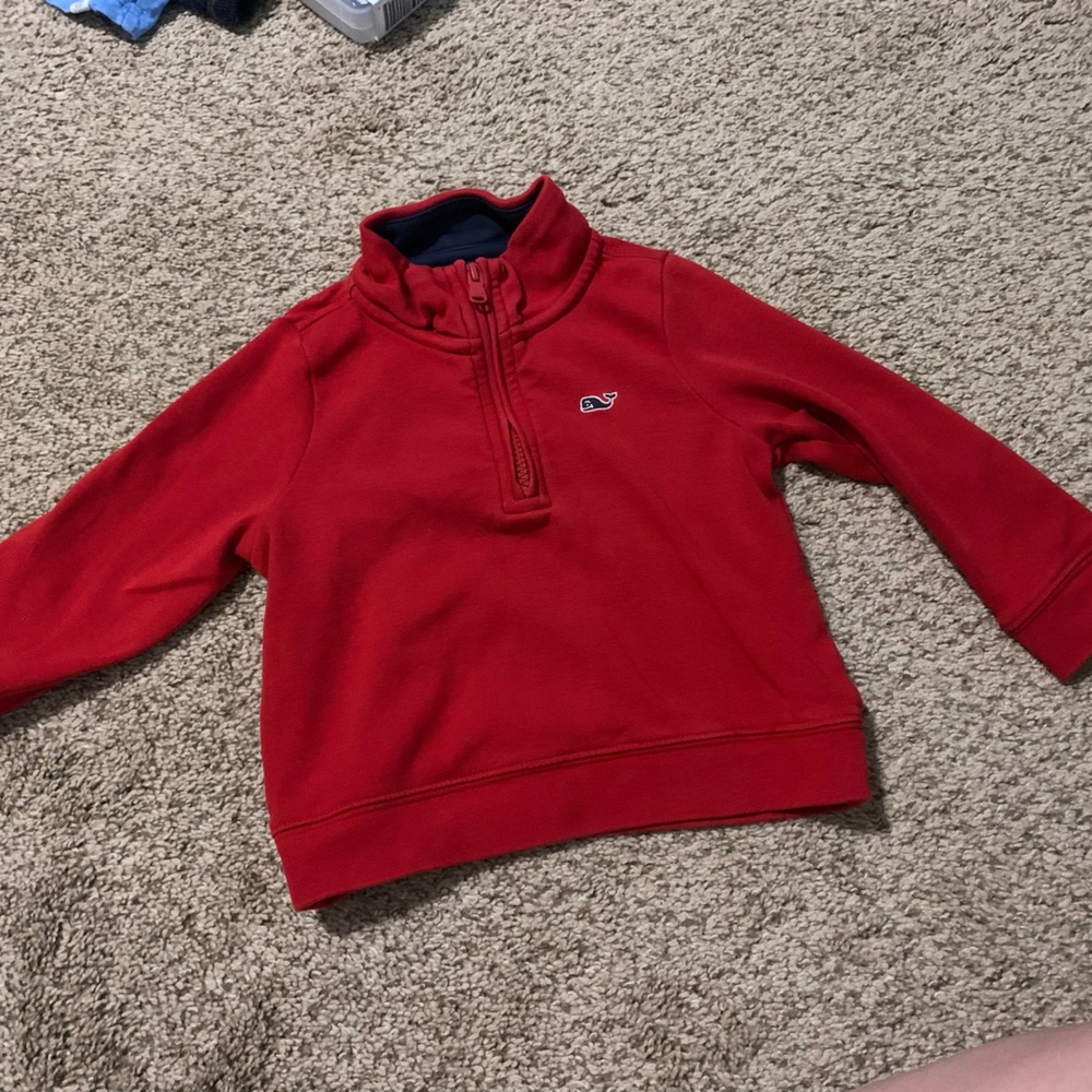 2T longsleeved quarter zip red vineyards vine sweatshirt